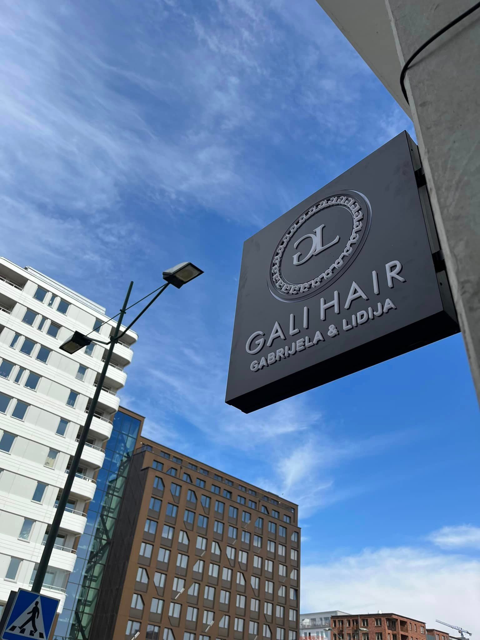 Flaggskylt för Gali Hair