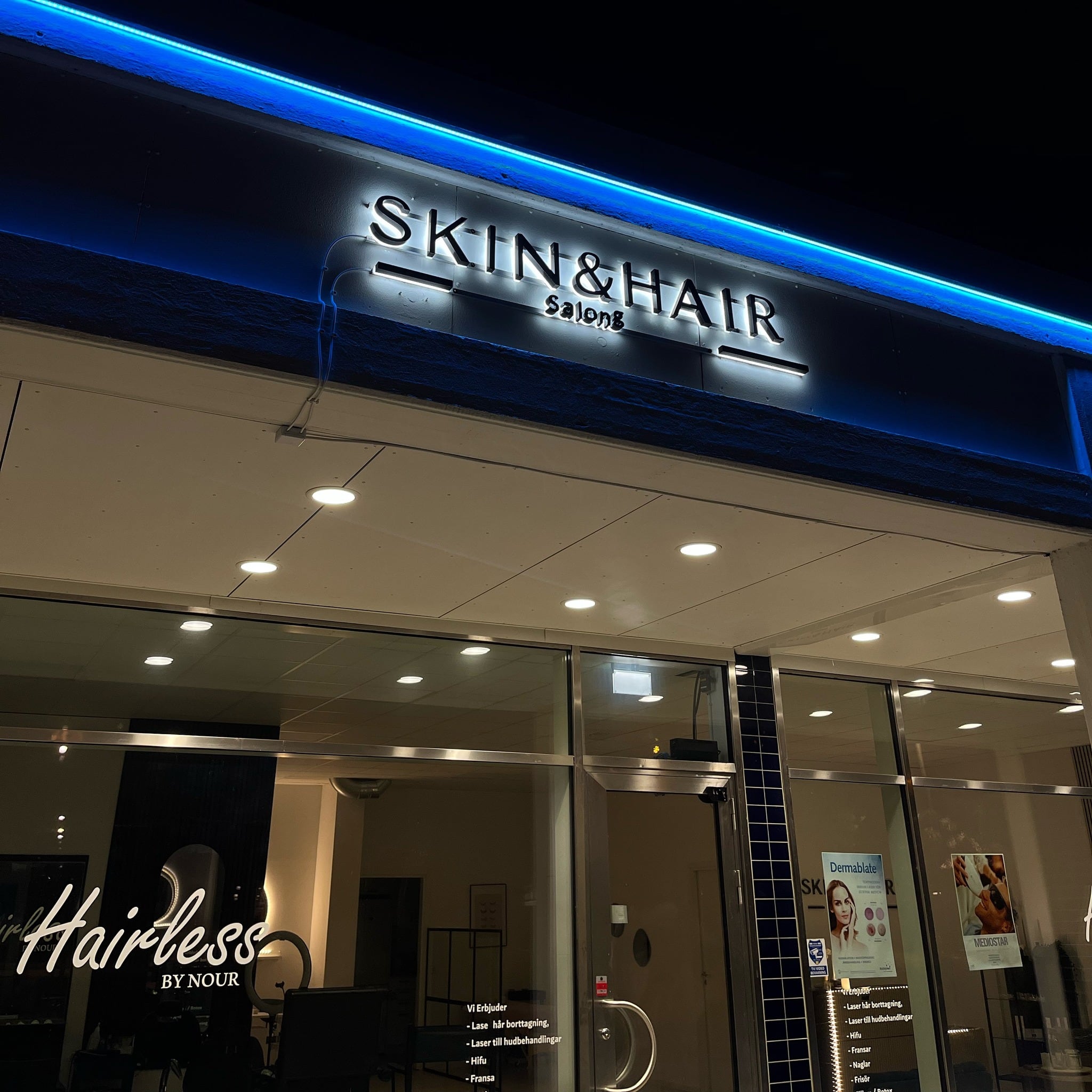3D LED-skylt, bakbelyst för Skin & Hair – foto 2 av 2